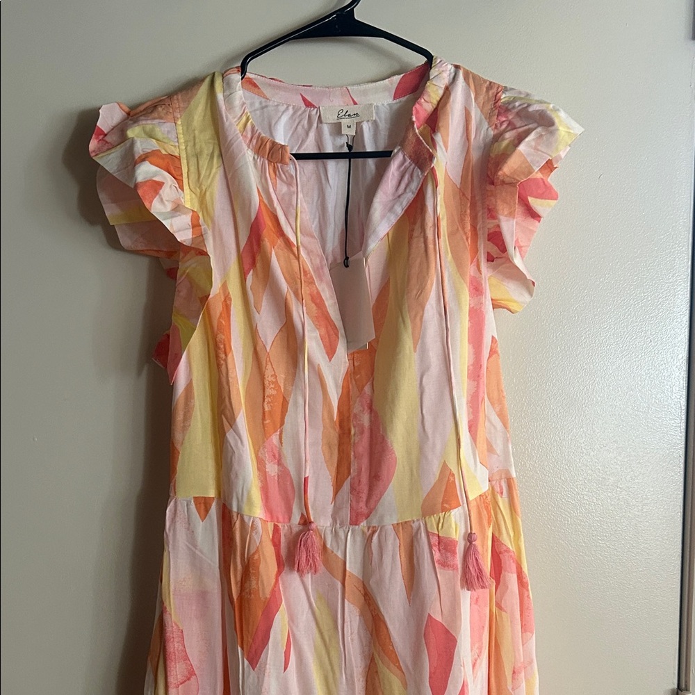 Elan Pink, Yellow & Orange Maxi Dress